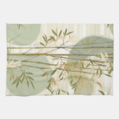 Zen Bamboo Forest Botanical Pattern (3) キッチンタオル (横)