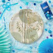 Zen Bamboo Forest Botanical Pattern (3) ペーパープレート (パーティー)