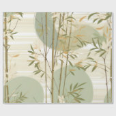 Zen Bamboo Forest Botanical Pattern (3) ラッピングペーパー (フラット)