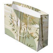 Zen Bamboo Forest Botanical Pattern (3) ラージペーパーバッグ (裏面アングル)