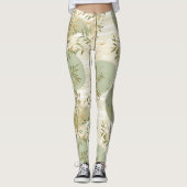 Zen Bamboo Forest Botanical Pattern (3) レギンス (正面)