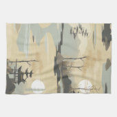 Zen Bamboo Forest Botanical Pattern (4) キッチンタオル (横)