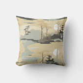 Zen Bamboo Forest Botanical Pattern (4) クッション (正面)