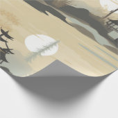 Zen Bamboo Forest Botanical Pattern (4) ラッピングペーパー (角)