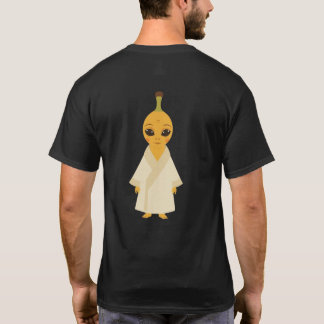 Zen Banana Alien – Funny Minimal Food Art Tシャツ