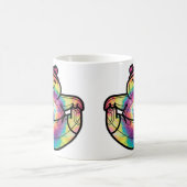 Zen Bear:絞り染めヨガ コーヒーマグカップ (中央)