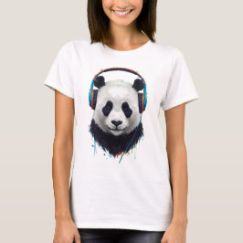 Zen Beats – Abstract Panda in Color Flow Tシャツ