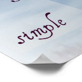 Zen- Beauty is Simple Cherry Blossom Poster ポスター (角)