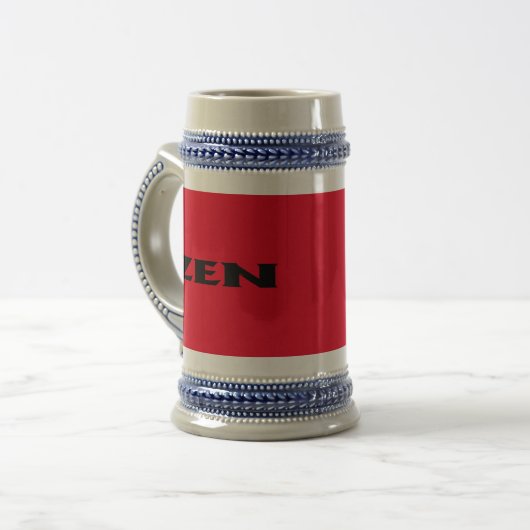 Zen black red stein ビールジョッキ (正面左)