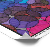 Zen Bubblerverse – 回転レインボーズプリント ポスター (角)