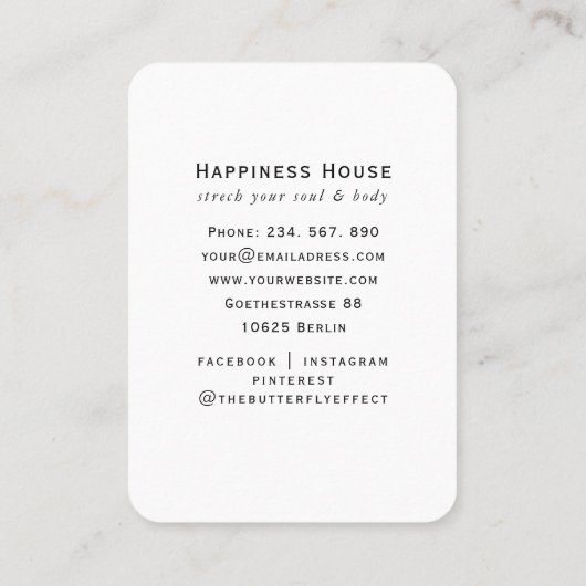 Zen Buddha Healing Spa 名刺 (裏面)