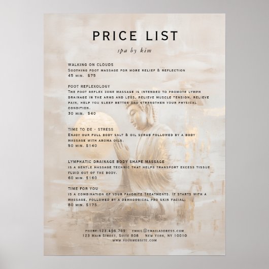 Zen Buddha Healing Spa Salon  ポスター (正面)