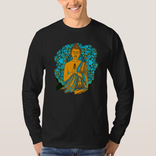 Zen Buddha Mandala Spiritual Asian Style Meditatio Tシャツ (正面)
