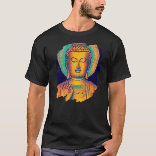 Zen Buddha Mandala Spiritual Asian Style Meditatio Tシャツ (正面)