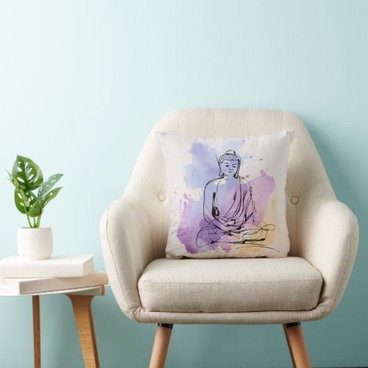 Zen Buddha Meditation Pillow – Peaceful Minimalist クッション (椅子)