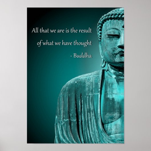 Zen Buddha Quote Inspirational Spiritual Poster ポスター (正面)