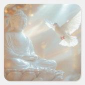 ZEN - BUDDHISM - MEDITATION スクエアシール (正面)
