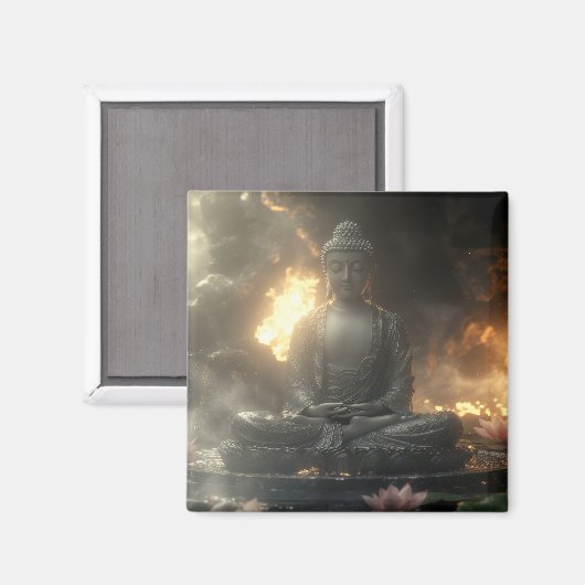 ZEN - BUDDHISM - MEDITATION マグネット (正面/裏面)