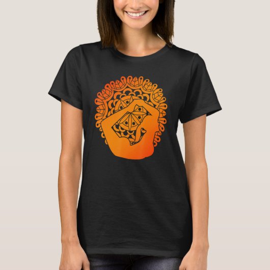 Zen Buddhism Spiritual Mediation Mandala Yoga Tシャツ (正面)