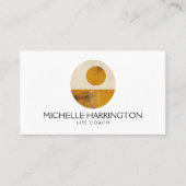 Zen Calm Midcenturyデザインライフコーチ，ヨガ 名刺 (正面)