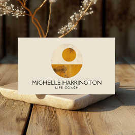 Zen Calm Midcenturyデザインfor Life Coaches, Yoga 名刺