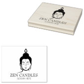 Zen Candleモダンスモールビジネス、カスタムLarge ラバースタンプ (押印)