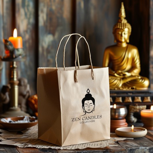 Zen Candleモダンスモールビジネス、カスタムLarge ラバースタンプ