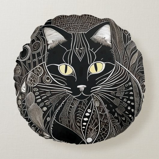 Zen Catコンパニオン ラウンドクッション (正面)