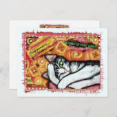 Zen Cat Artはがき ポストカード (正面/裏面)