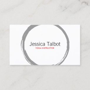 ZEN CIRCLE in Gray and White Business Card 名刺