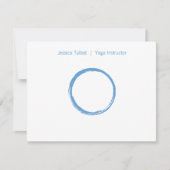 ZEN CIRCLE in SKY BLUE Flat Notecard ノートカード (正面)
