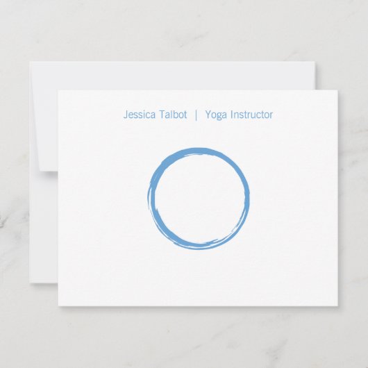 ZEN CIRCLE in SKY BLUE Flat Notecard ノートカード (正面)