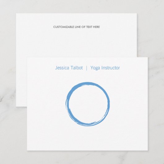 ZEN CIRCLE in SKY BLUE Flat Notecard ノートカード (正面/裏面)