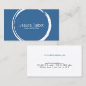 ZEN CIRCLE in WHITE/BLUE II名刺 名刺 (正面/裏面)