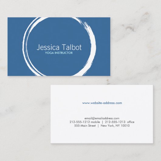 ZEN CIRCLE in WHITE/BLUE II名刺 名刺 (正面/裏面)