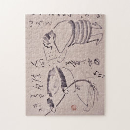 Zen Classics - Gibon Sengai - Kanzan and Jittoku ジグソーパズル