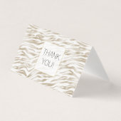 Zen Cream White Zebra Print Thank you (正面)