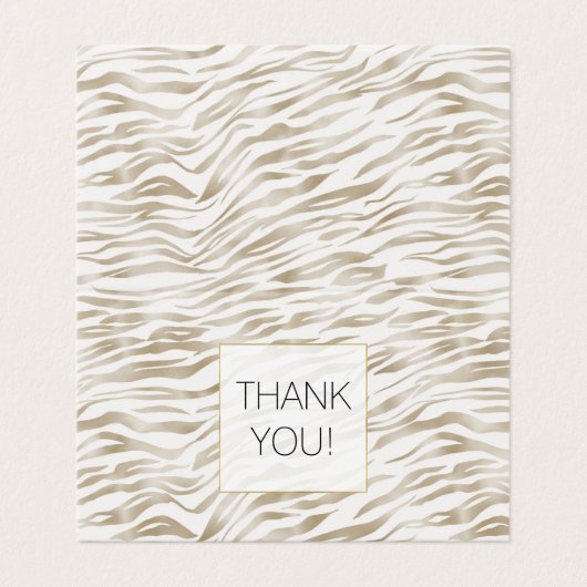 Zen Cream White Zebra Print Thank you (外部フラット)