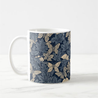 Zen cup- Autumn Leaf and Butterfly Illusion コーヒーマグカップ