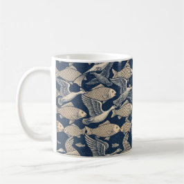 Zen Cup: Optical Illusion Art of Birds and Fish コーヒーマグカップ