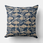 Zen Cushion - Optical Art of Birds and Fish クッション (正面)