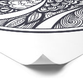 Zen-Doodle抽象芸術パターン2 ポスター (角)