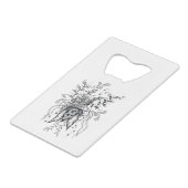 Zen Doodle Art: Blume Ornamente filigran - クレジットカード栓抜き (正面アングル)