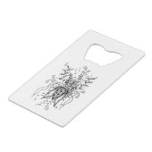 Zen Doodle Art: Blume Ornamente filigran - クレジットカード栓抜き (裏面アングル)