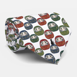 Zen Elegance: Traditional Japanese Daruma Textile  ネクタイ