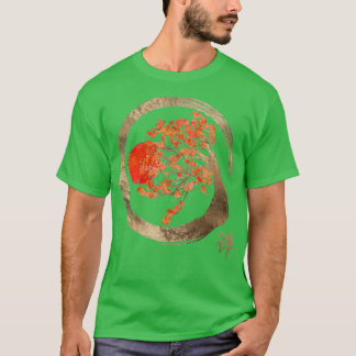 Zen Enso Circle and Golden Sakura Tree Tシャツ
