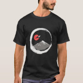 Zen Enso Moon Mountain Japanese Tee Tシャツ (正面)