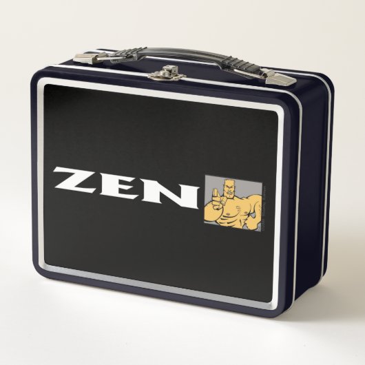 Zen fighter black lunchbox メタルランチボックス (正面)