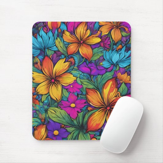 "Zen Flowers" Art Mouse Pad マウスパッド (マウス)