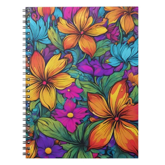 "Zen Flowers" Art Spiral Notebook ノートブック (正面)